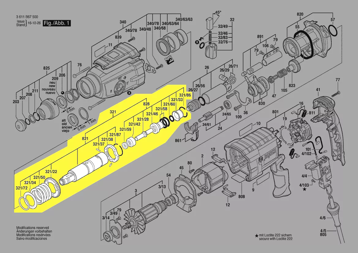 Porte-outil réf. 1 617 000 6CA Bosch